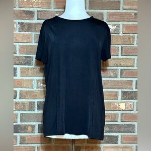 TY-LR Large Black Soft Cupro T shirt